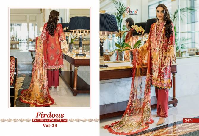 Shree Firdous 23 Festive Wear Wholesale Cotton Pakistani Salwar Suits 

